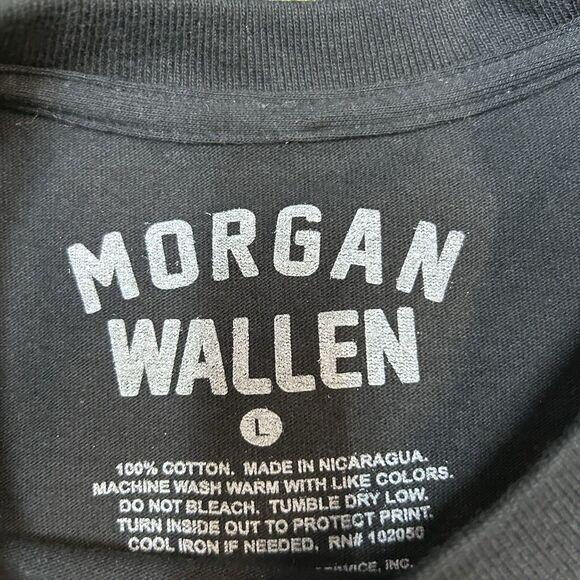 2025 Exclusive Morgan Wallen I’m The Problem Short Sleeve Black T-Shirt - Picture 4 of 11